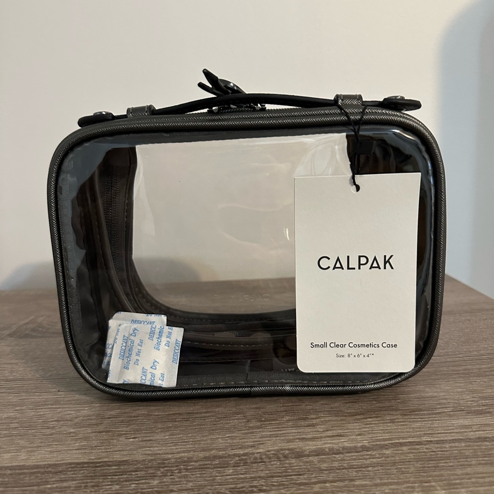 Calpak Small Clear Cosmetics Case NWT!